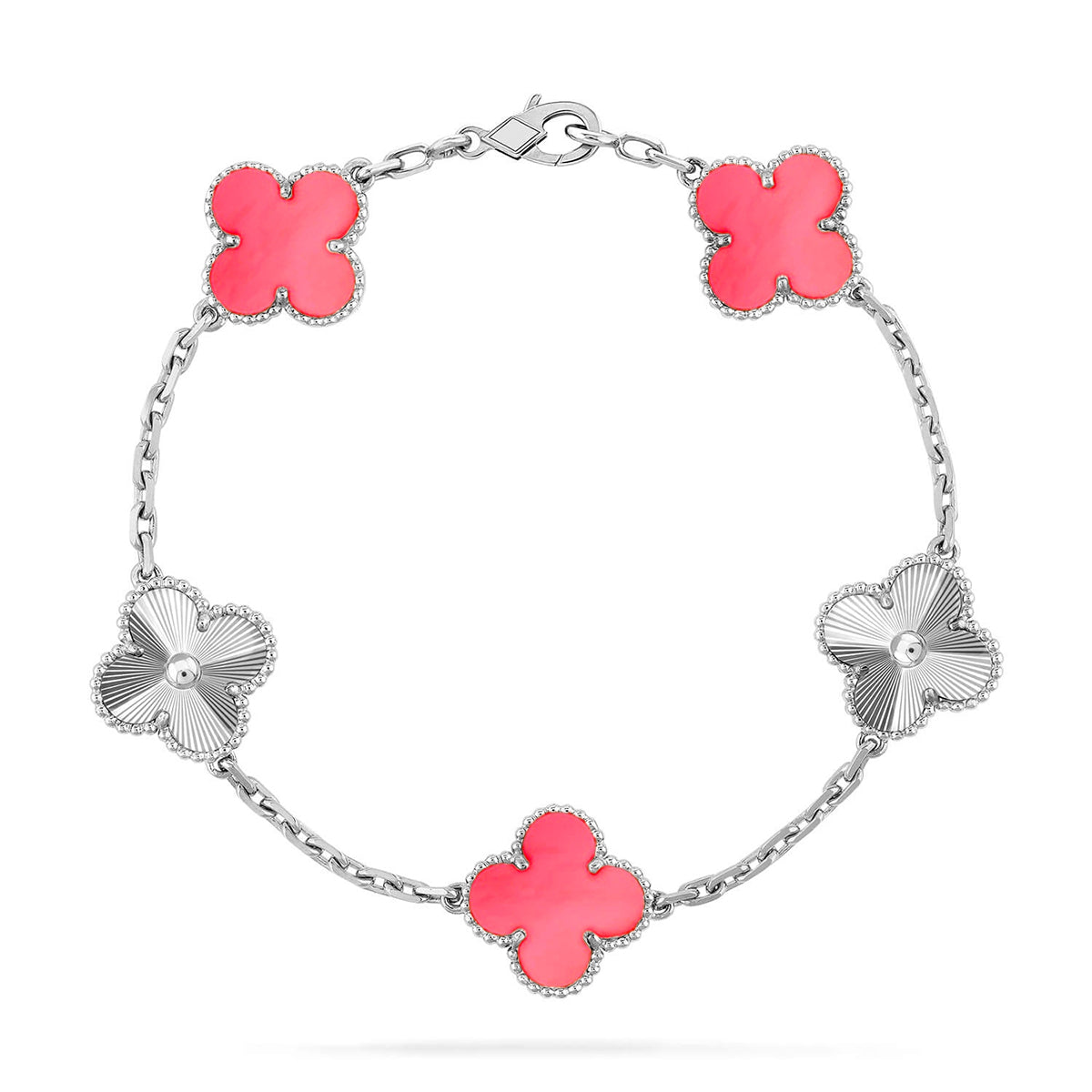 [Elara jewelsry ] CLOVER 5 MOTIFS  PINK MOP BRACELET COLLECTION