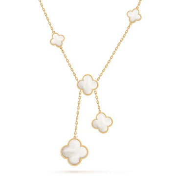 [Elara jewelsry ]CLOVER MOTHER OF PEARL NECKLACE 6 MOTIF