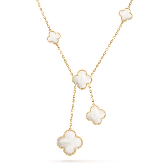 [Elara jewelsry ]CLOVER MOTHER OF PEARL NECKLACE 6 MOTIF