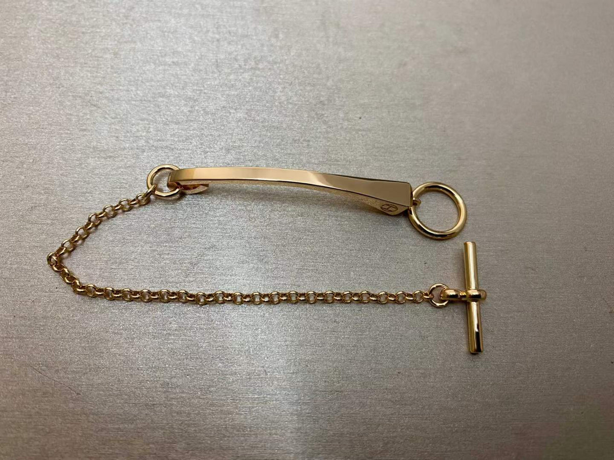 [Elara jewelsry]CLOU DE FORGE BRACELET WITH SQUARE CONE STUDS