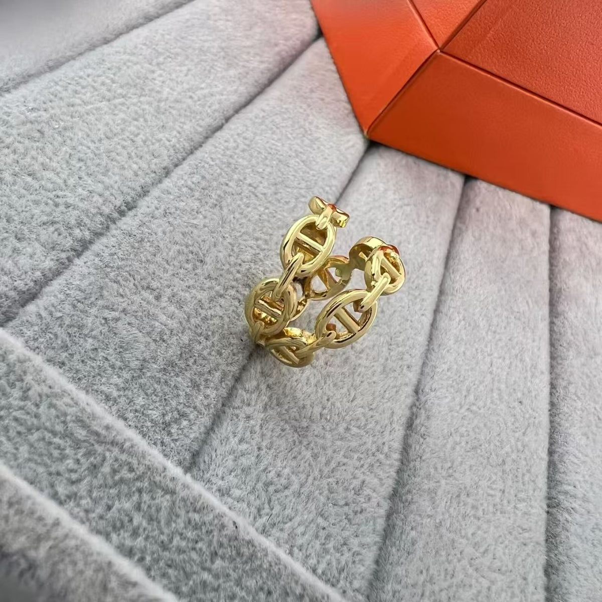 [Elara jewelsry]GLOSSY FINISH SQUARE COMBINATION DOUBLE-LAYER PIG NOSE RING
