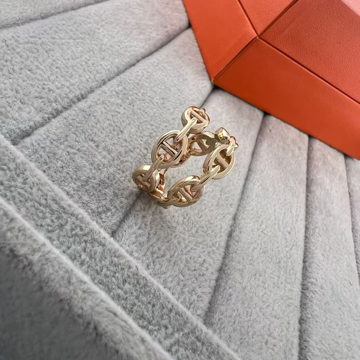 [Elara jewelsry]GLOSSY FINISH SQUARE COMBINATION DOUBLE-LAYER PIG NOSE RING