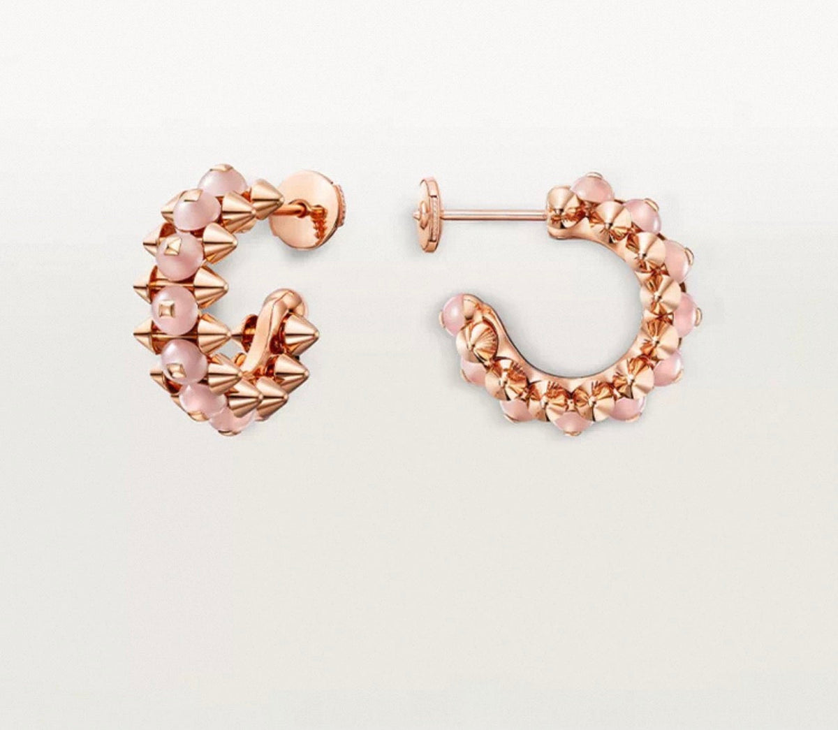 [Elara jewelsry]CLASH COLLECTION AGATE CHALCEDONY STUD EARRINGS