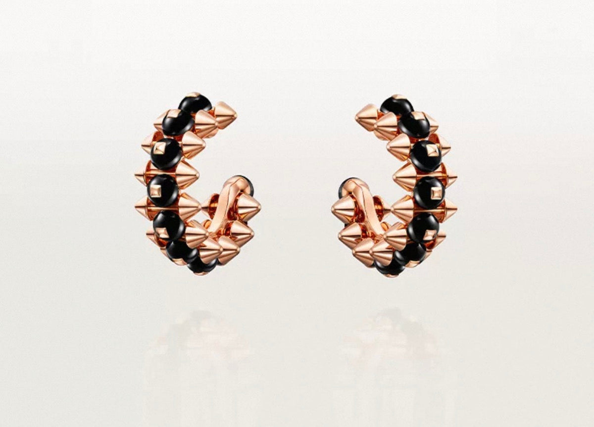 [Elara jewelsry]CLASH COLLECTION AGATE CHALCEDONY STUD EARRINGS