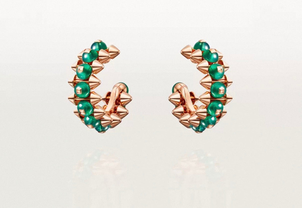 [Elara jewelsry]CLASH COLLECTION AGATE CHALCEDONY STUD EARRINGS