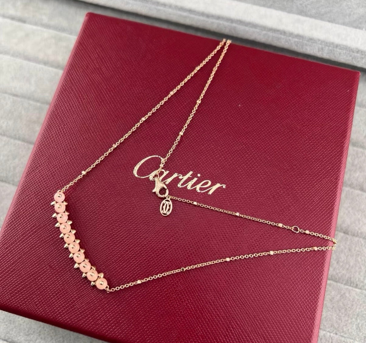 [Elara jewelsry]CLASH COLLECTION AGATE CHALCEDONY STUD NECKLACE