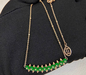 [Elara jewelsry]CLASH COLLECTION AGATE CHALCEDONY STUD NECKLACE