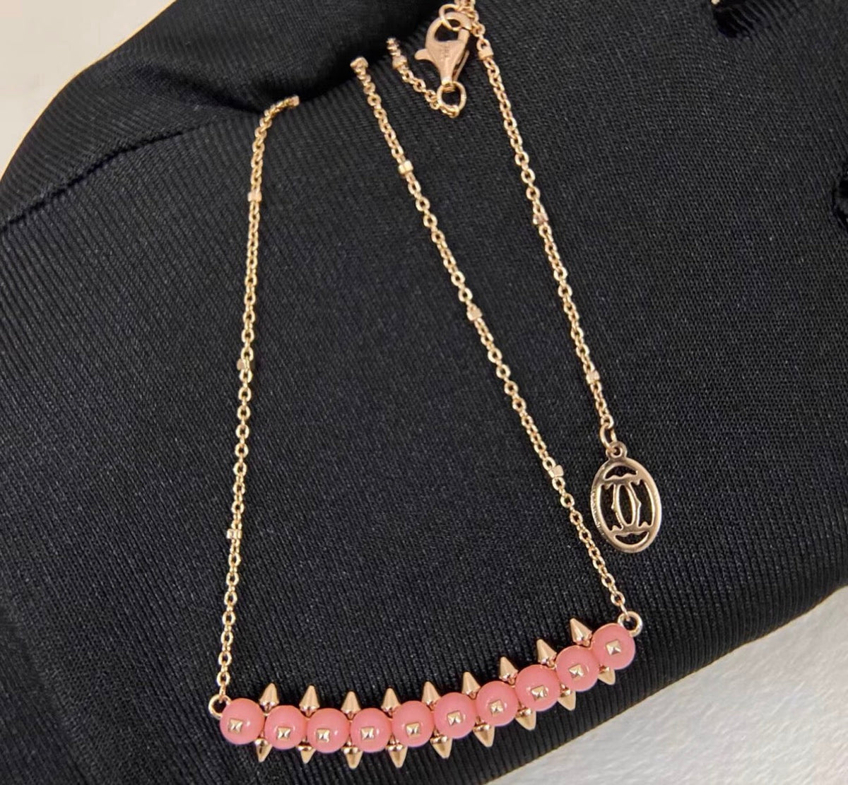 [Elara jewelsry]CLASH COLLECTION AGATE CHALCEDONY STUD NECKLACE