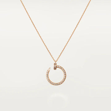 [Elara jewelsry ]JUSTE NECKLACE PINK GOLD DIAMONDS