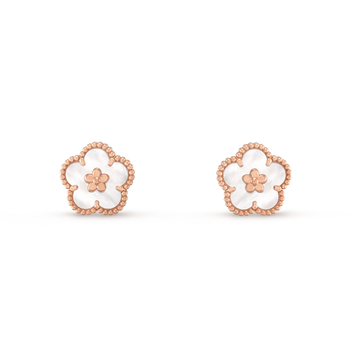 [Elara jewelsry ]LUCKY PINK GOLD WHITE MOP EARRINGS