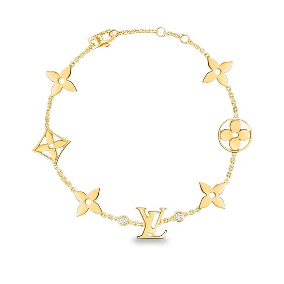 [Elara jewelsry ]STAR AND SUN 7 MOTIFS GOLD BRACELET