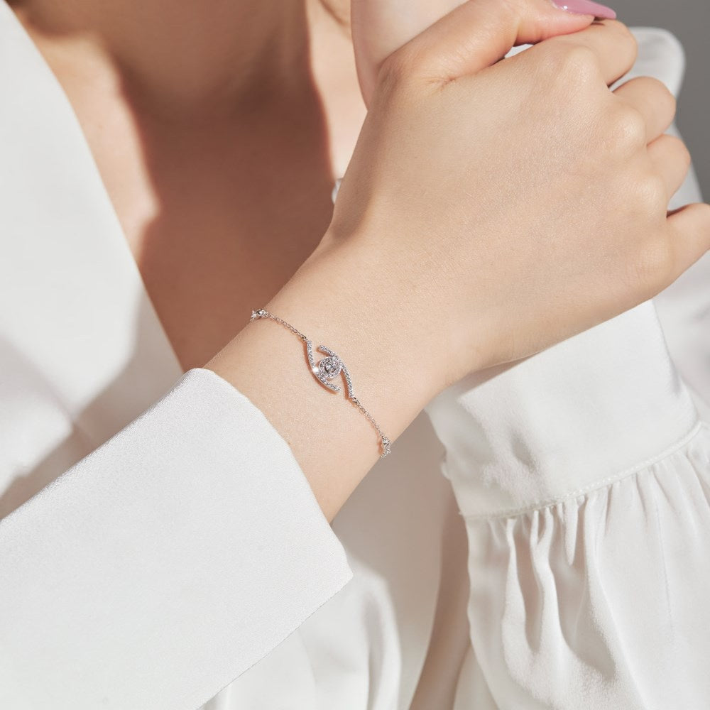 [Elara jewelsry]Lucky Eye Pave-Set Diamond Bracelet