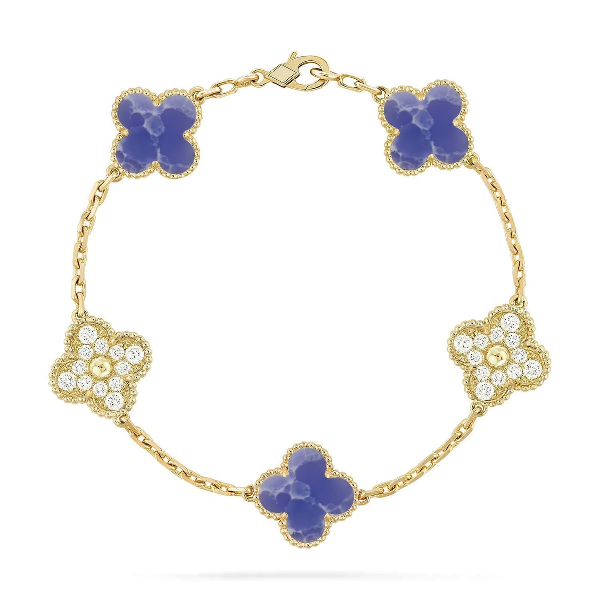 [Elara jewelsry ]CLOVER 5 MOTIF BLUE VEINS BRACELET COLLECTION