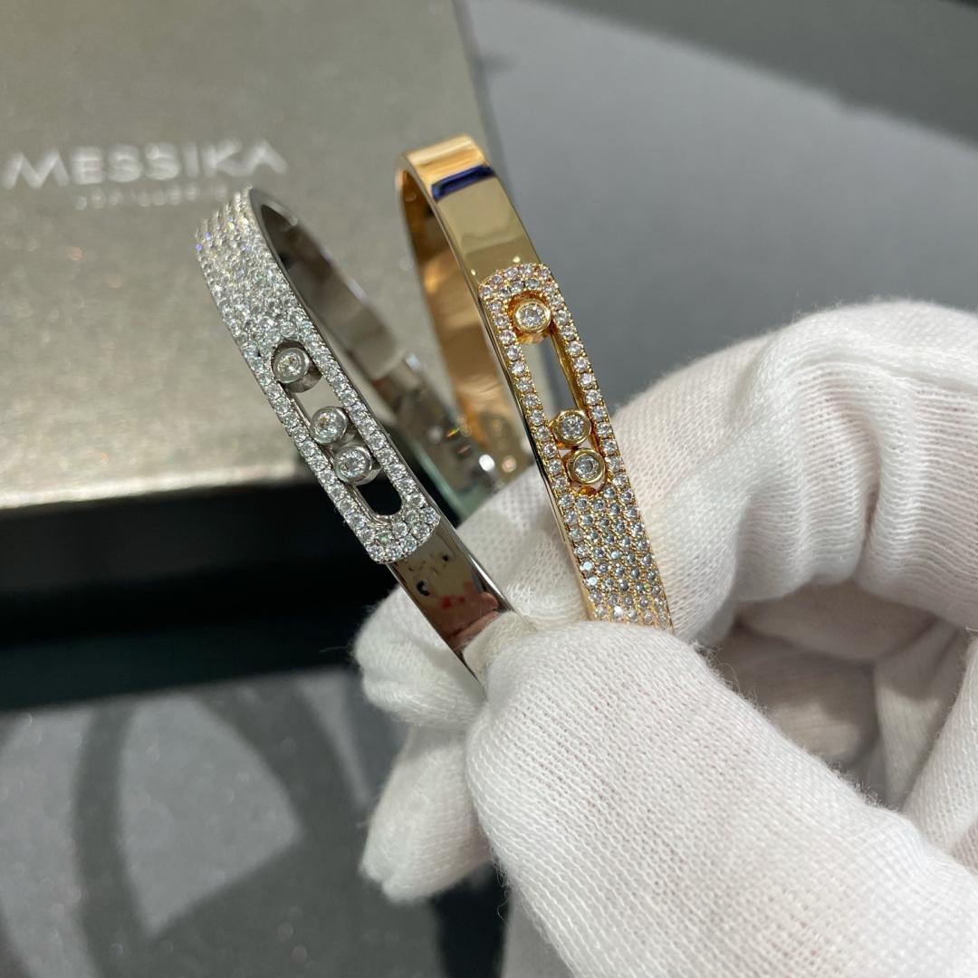 [Elara jewelsry]Move Noa Rose Gold Pavé Diamond Bangle Bracelet