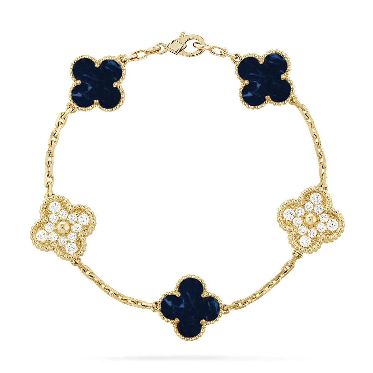 [Elara jewelsry ]CLOVER 5 MOTIF PIETERSITE BRACELET COLLECTION