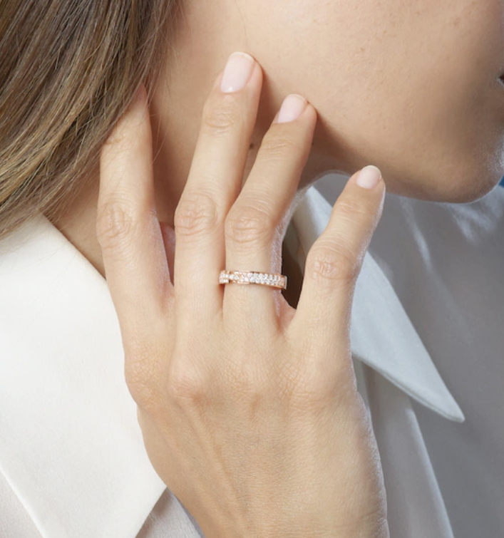 [Elara jewelsry ]ALLIANCE LIENS VIDENCE PAVED DIAMOND 4MM RING