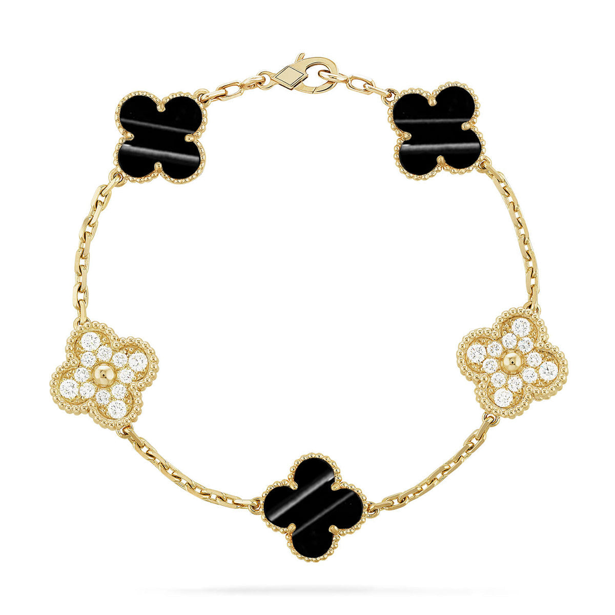 [Elara jewelsry ] CLOVER 5 MOTIF PULSAR STONE BRACELET COLLECTION