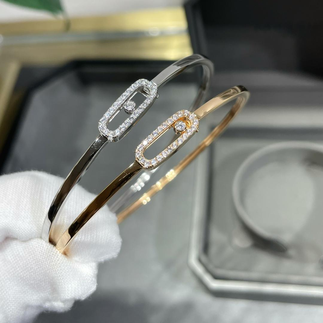 [Elara jewelsry]Move Uno pavé flex bangle medium