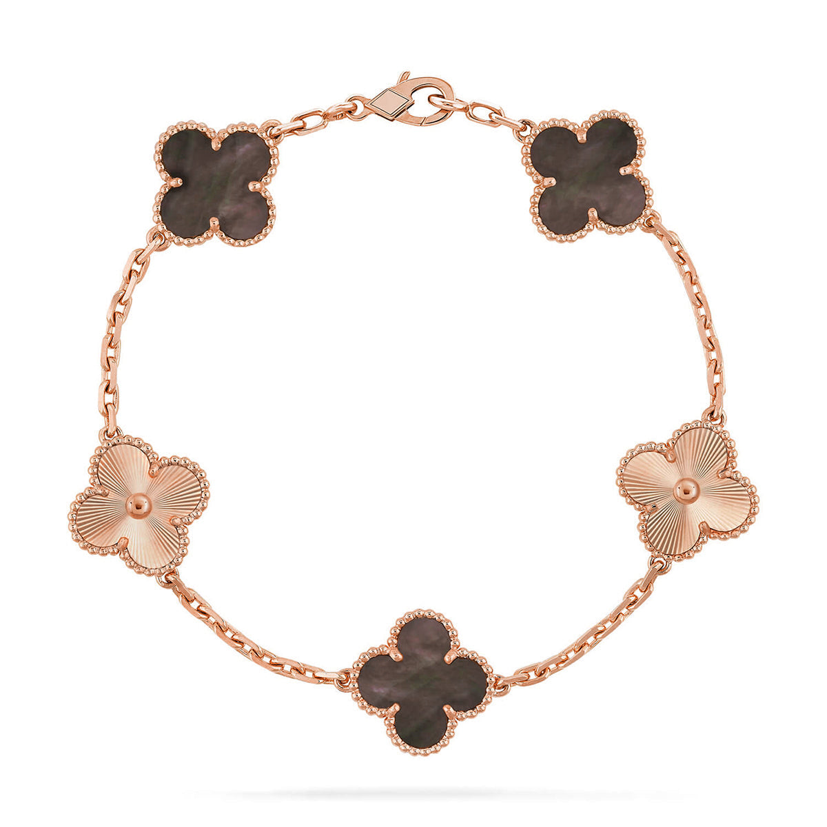 [Elara jewelsry ] CLOVER 5 MOTIF GRAY MOP BRACELET COLLECTION