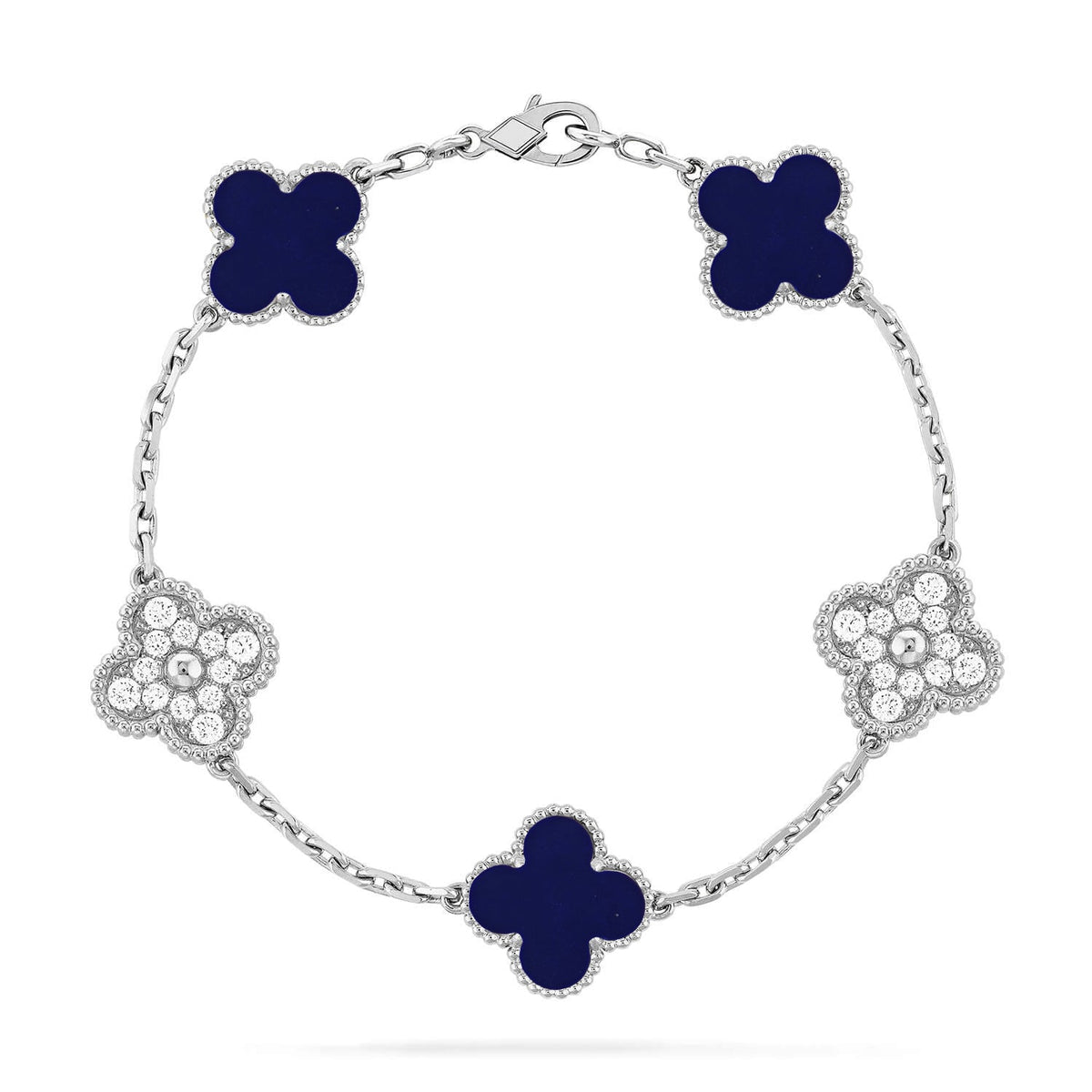 [Elara jewelsry ]CLOVER 5 MOTIF LAPIS LAZULI BRACELET COLLECTION