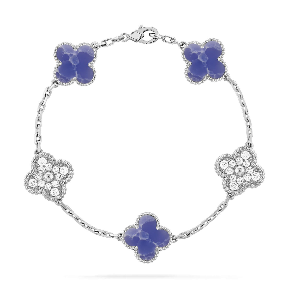 [Elara jewelsry ]CLOVER 5 MOTIF BLUE VEINS BRACELET COLLECTION