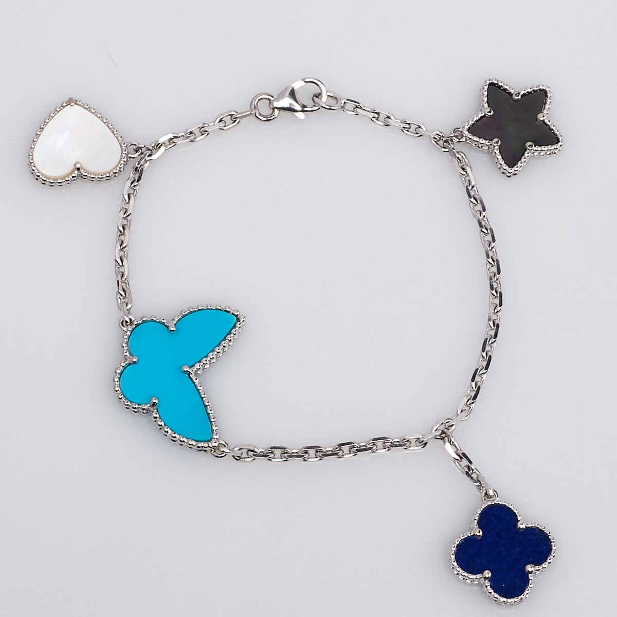 [Elara jewelsry ]LUCKY SPRING SILVER BRACELET 4 MOTIF