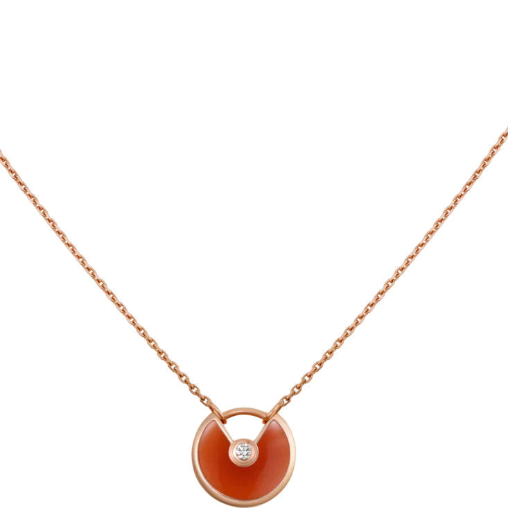 [Elara jewelsry ]AMULETTE GOLD CARNELIAN ONYX NECKLACE