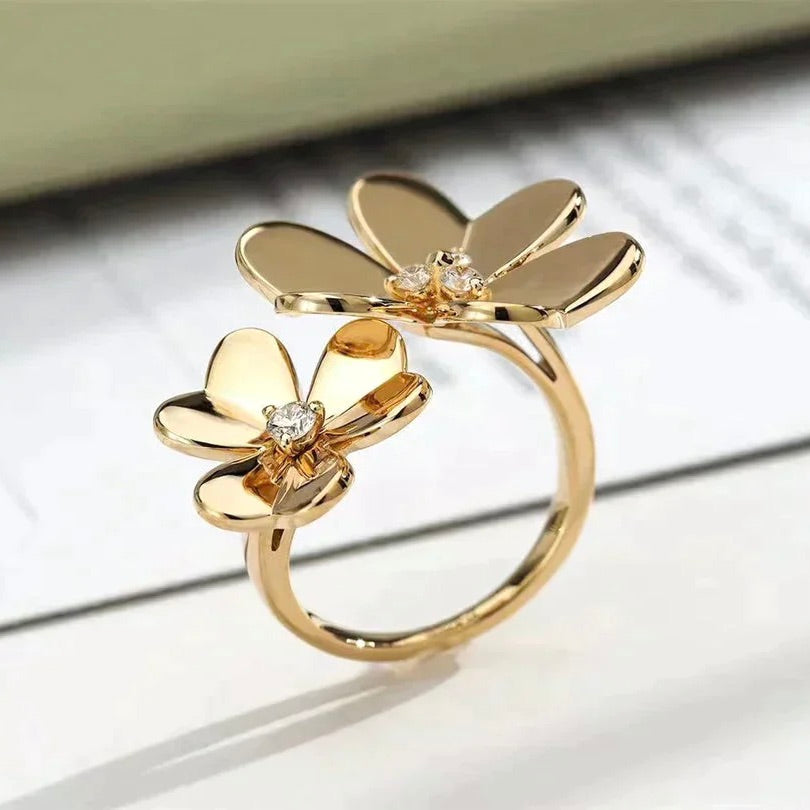 [Elara jewelsry ]CLOVER COMOS GOLD DIAMOND RING