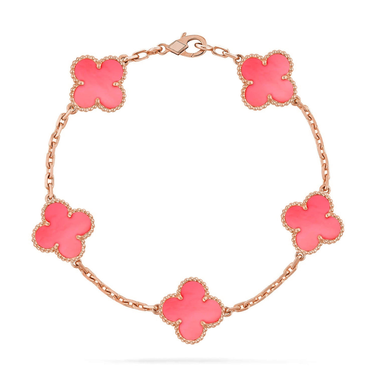 [Elara jewelsry ] CLOVER 5 MOTIFS  PINK MOP BRACELET COLLECTION