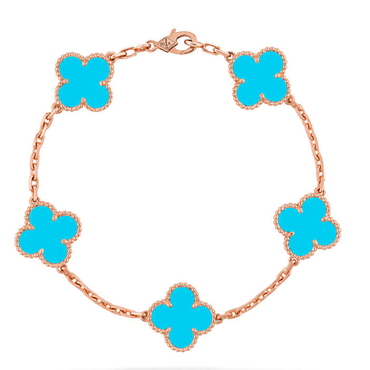 [Elara jewelsry ] CLOVER 5 MOTIF TURQUOISE BRACELET COLLECTION