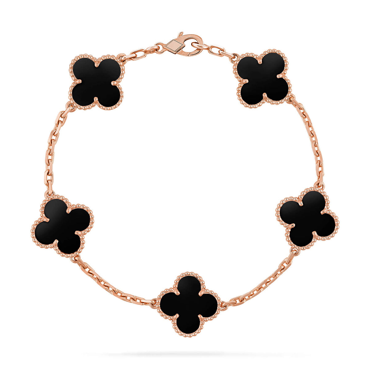 [Elara jewelsry ] CLOVER 5 MOTIF ONYXS BRACELET COLLECTION