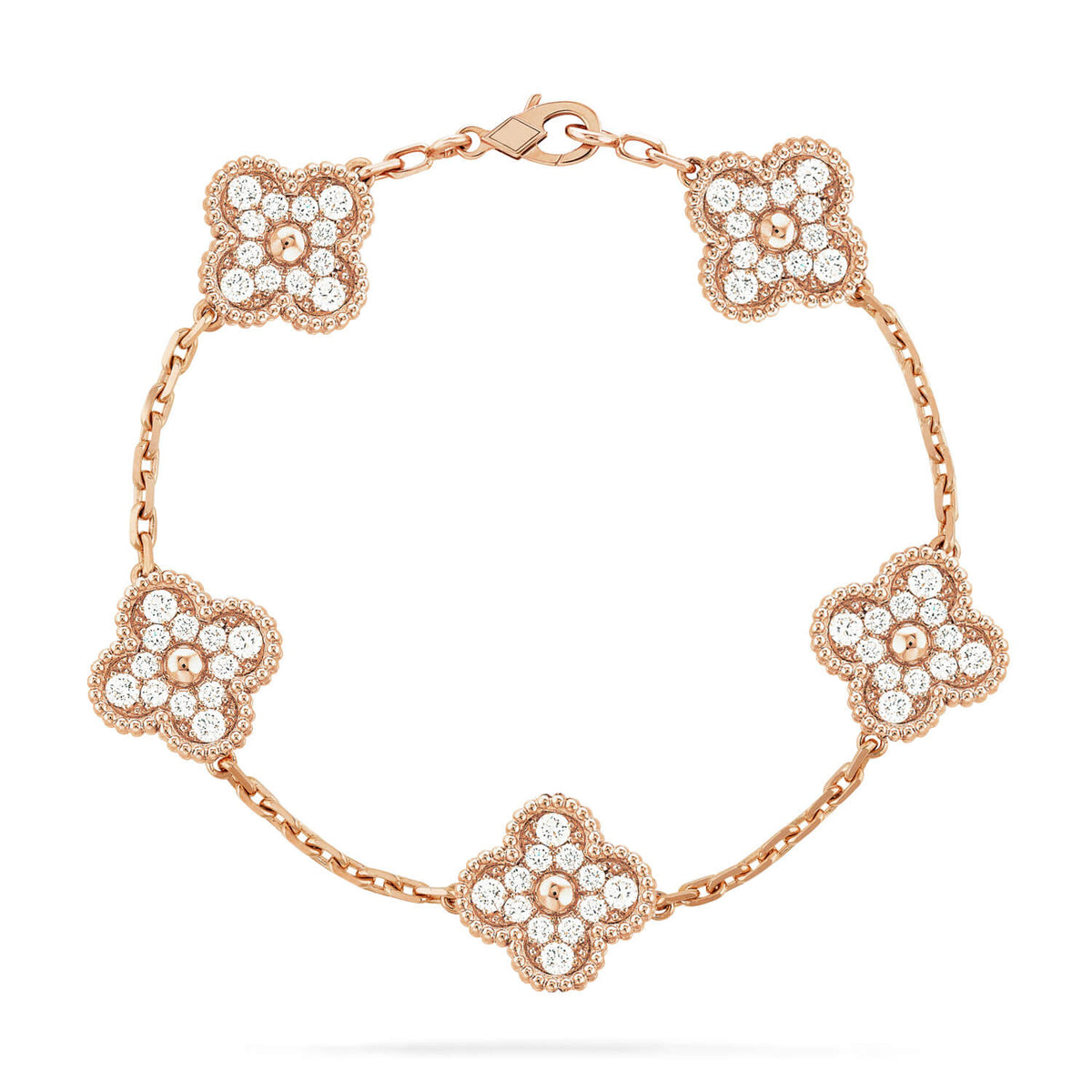 [Elara jewelsry ] CLOVER 5 MOTIF FULL DIAMOND BRACELET COLLECTION