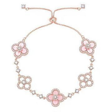 [Elara jewelsry ]CLOVER 5 MOTIF PINK BLUE RED WHITE BRACELET