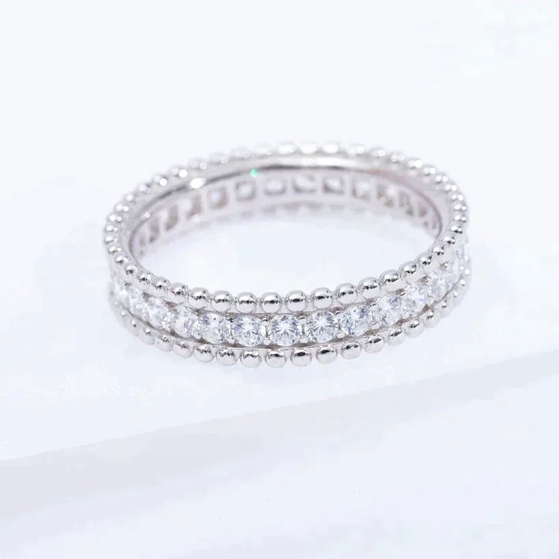 [Elara jewelsry ]PERLEE DIAMOND SILVER RING