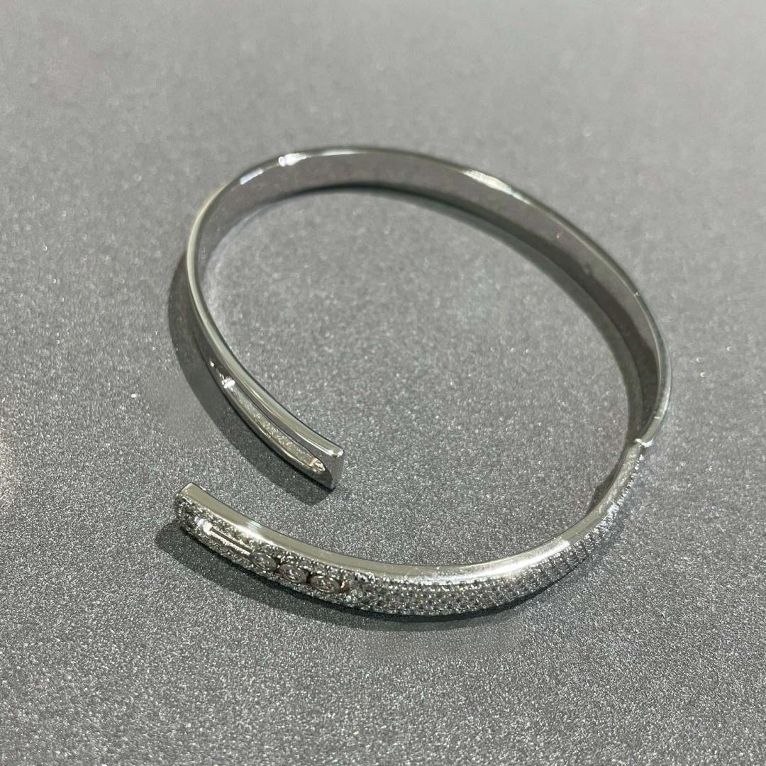 [Elara jewelsry]Move Noa Rose Gold Pavé Diamond Bangle Bracelet