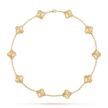 [Elara jewelsry ]CLOVER 10 MOTIFS LASER NECKLACE