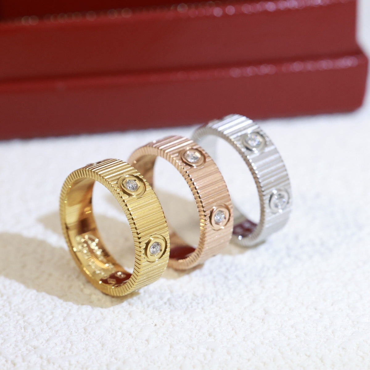 [Elara jewelsry]LOVE 6.5MM UNLIMITED 6 DIAMONDS RING