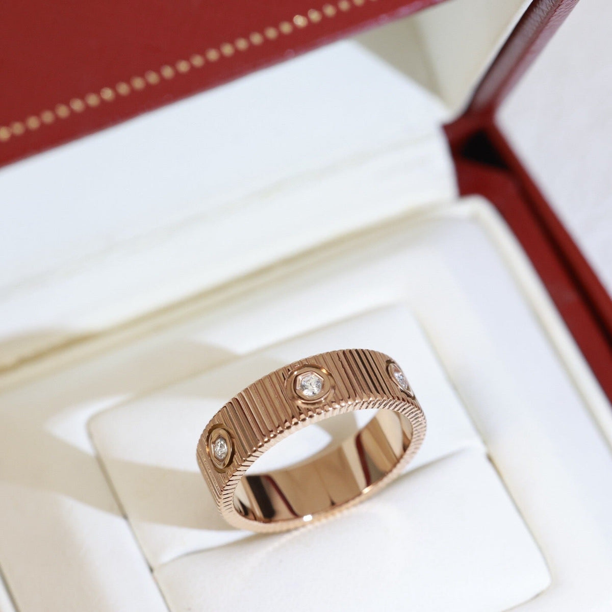 [Elara jewelsry]LOVE 6.5MM UNLIMITED 6 DIAMONDS RING