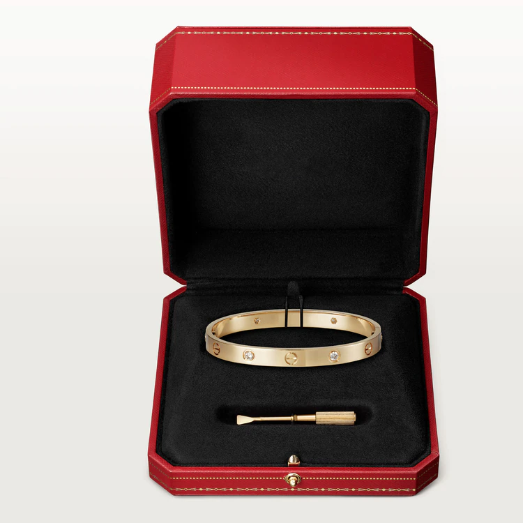 [Elara jewelsry ]LOVE BRACELET 6.1MM 4 DIAMONDS