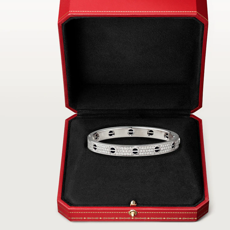 [Elara jewelsry ]LOVE BRACELET 6.1MM DIAMOND-PAVED CERAMIC