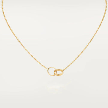 [Elara jewelsry ]LOVE NECKLACE DOUBLE RING GOLD