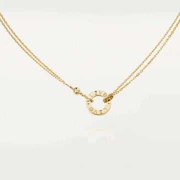 [Elara jewelsry ]LOVE NECKLACE 16MM 2 DIAMONDS