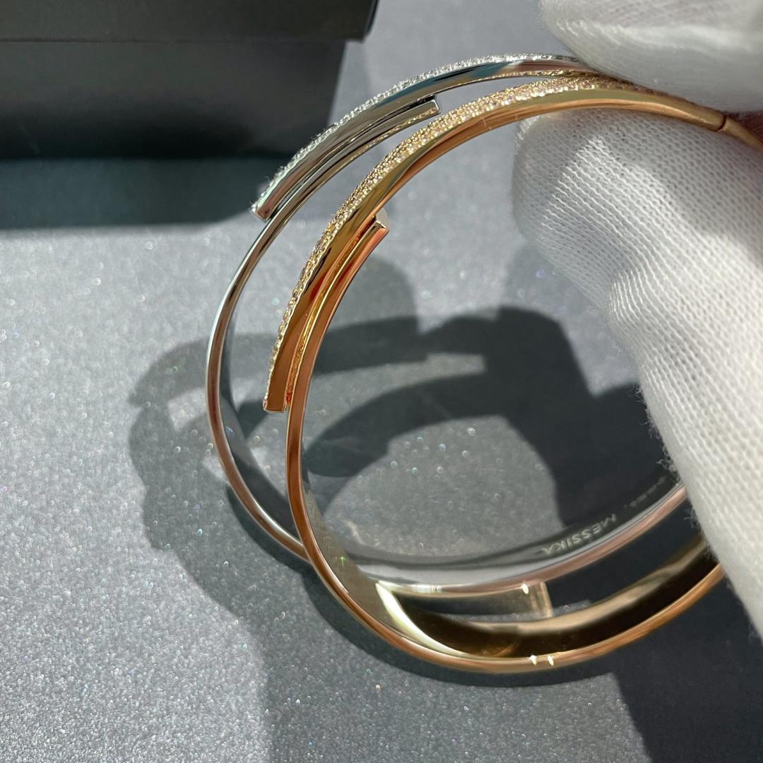 [Elara jewelsry]Move Noa Rose Gold Pavé Diamond Bangle Bracelet