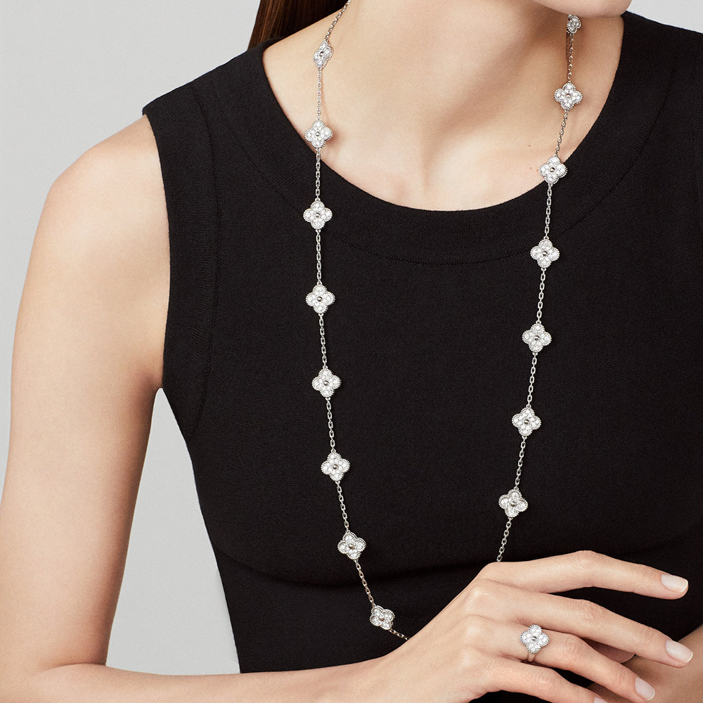 [Elara jewelsry ]CLOVER 20 MOTIFS  LASER SILVER