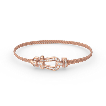 [Elara jewelsry ]FORCE SMALL HORSESHOE  DIAMOND CHAIN ROPE BRACELET