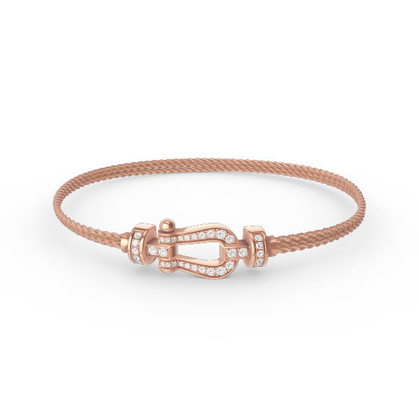 [Elara jewelsry ]FORCE SMALL HORSESHOE  DIAMOND CHAIN ROPE BRACELET