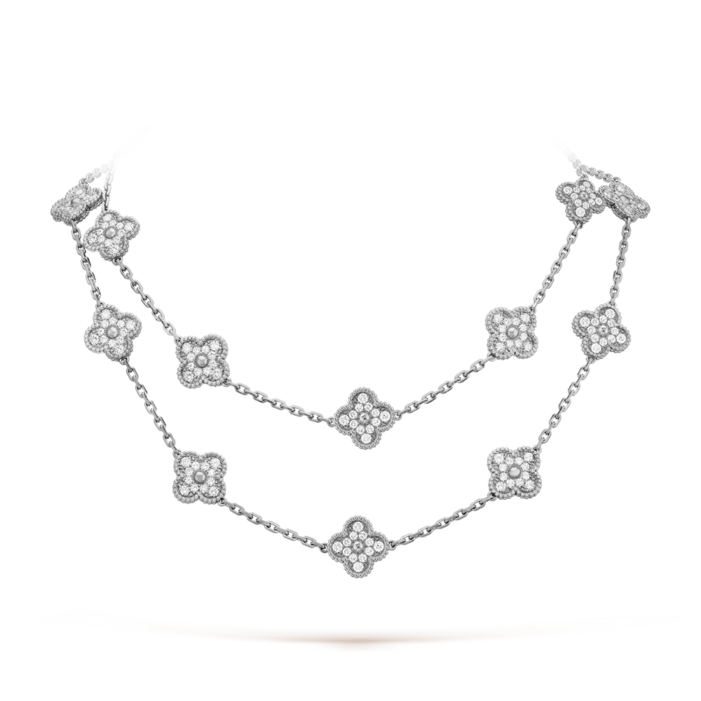 [Elara jewelsry ]CLOVER 20 MOTIFS DIAMOND SILVER