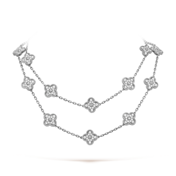 [Elara jewelsry ]CLOVER 20 MOTIFS DIAMOND SILVER