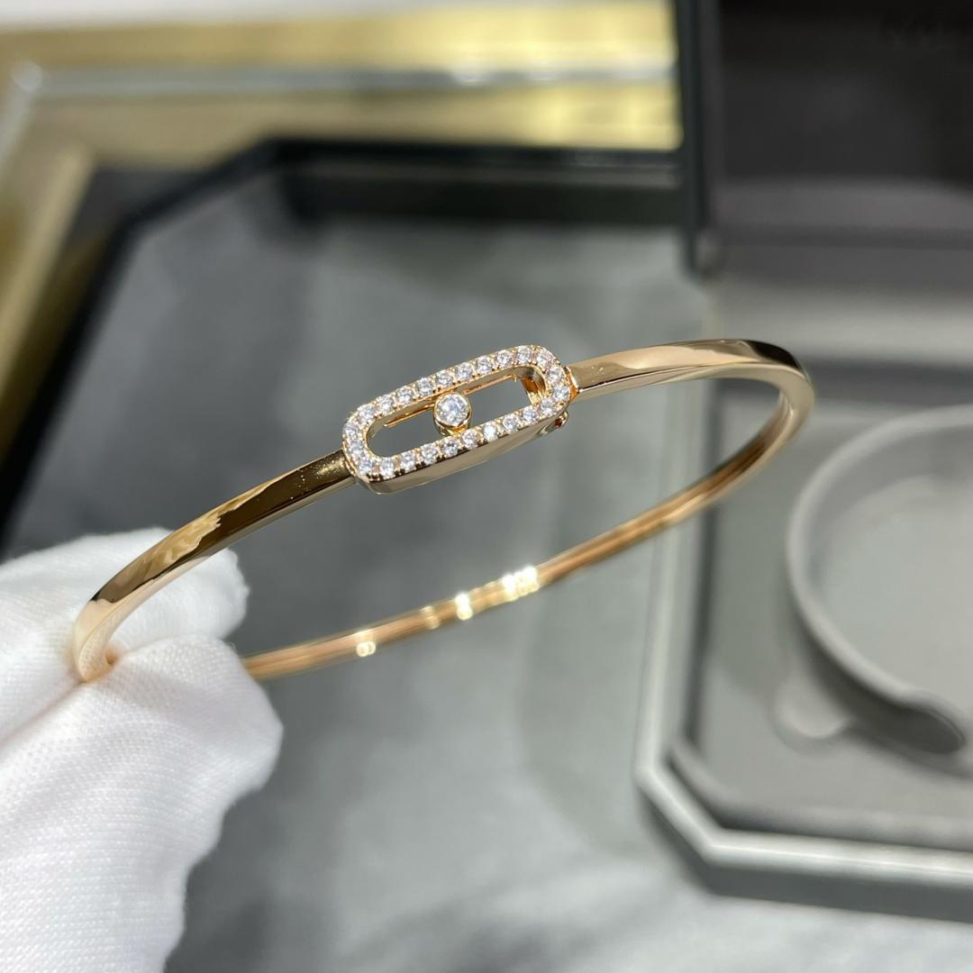 [Elara jewelsry]Move Uno pavé flex bangle medium
