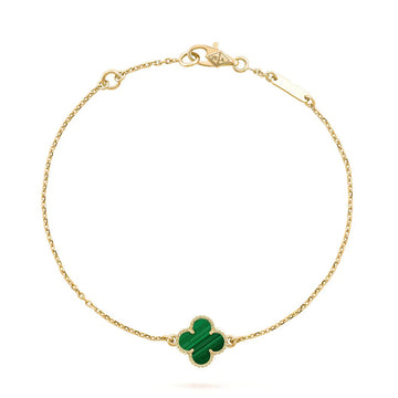 [Elara jewelsry ]CLOVER BRACELET MALACHITE 1 MOTIF